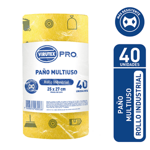 PAÑO MULTIUSO ROLLO X40 - VIRUTEX PRO