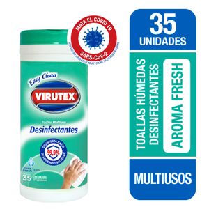 TOALLAS DESINFECTANTES MULTIUSO 35 UN FRESH