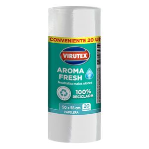 BOLSA PARA BASURA 50X55CM, BLANCA RECICLADA 20 UN