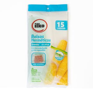 BOLSA HERM. GRANDE C/ BASE SLIDER 15UN 27X28CM