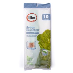 BOLSA HERM. XL C/ BASE SLIDER 10UN 35X40CM