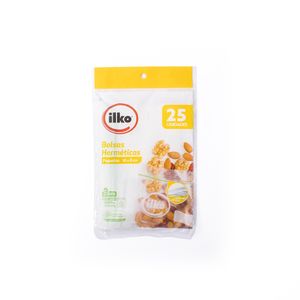 BOLSA HERMÉTICA SNACK 25UN 16X8CM