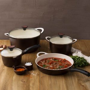 BATERIA DE COCINA 7 PZS ANTIADHERENTE CERAMIC PROFESIONAL ILKO