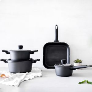 BATERÍA DE COCINA 7 PZS ANTIADHERENTE MAJESTIC ILKO
