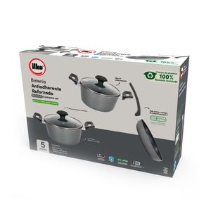 BATERIA ALUMINIO 1.8 ANTIHADHERENTE  5 PZS EVERYDAY